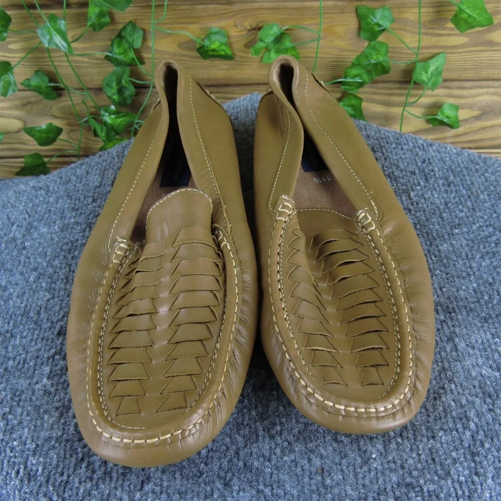 Giorgio Brutini‎ Men Weave Driving Moccasin Brown Leather 11.5 Gently Used 2025